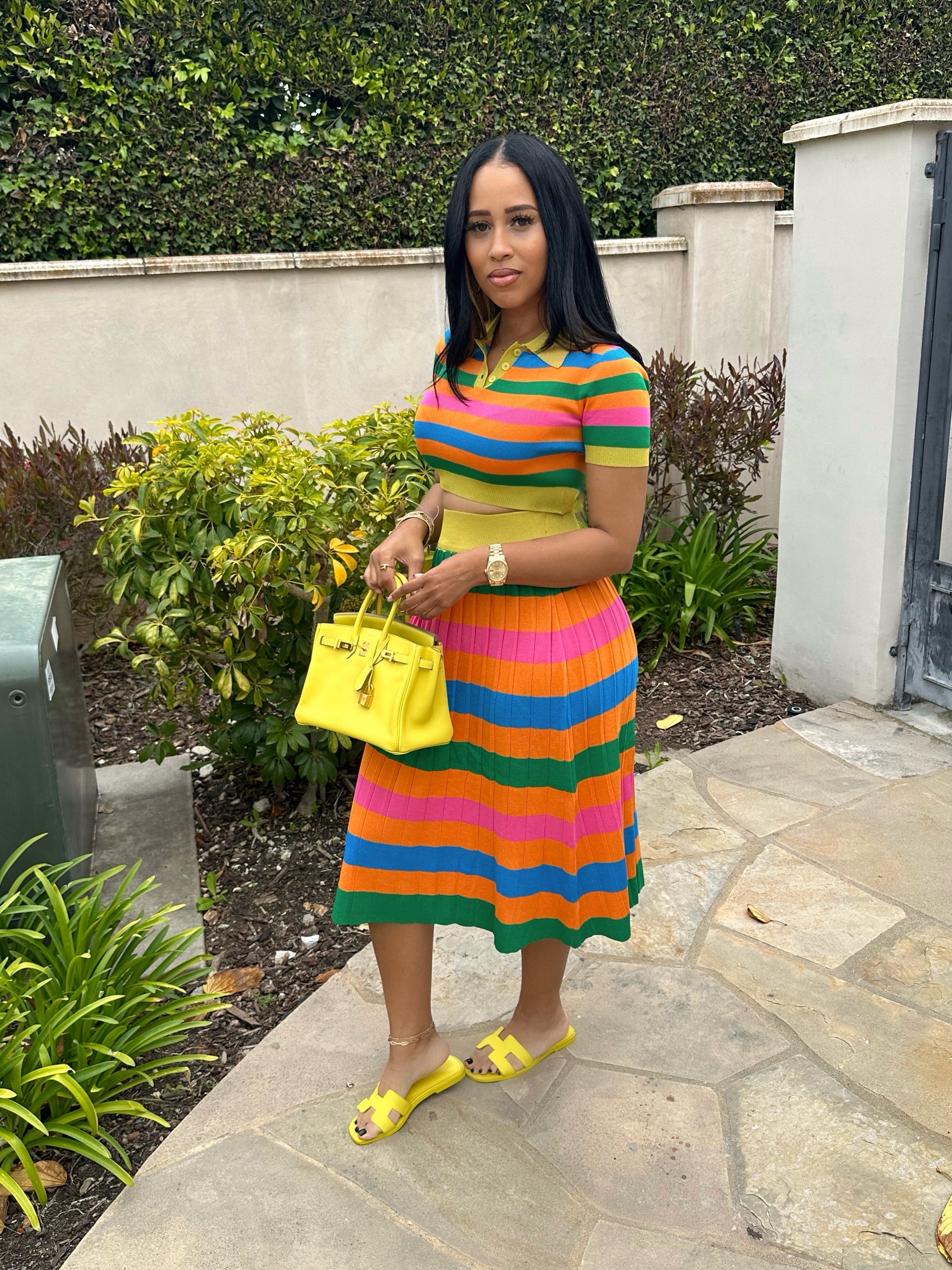 Out For Lunch Knit Skirt Set