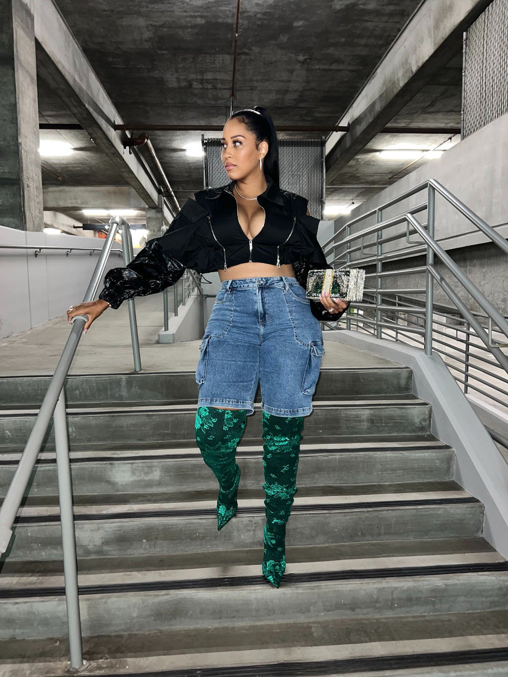 Good Denim Cargo Short