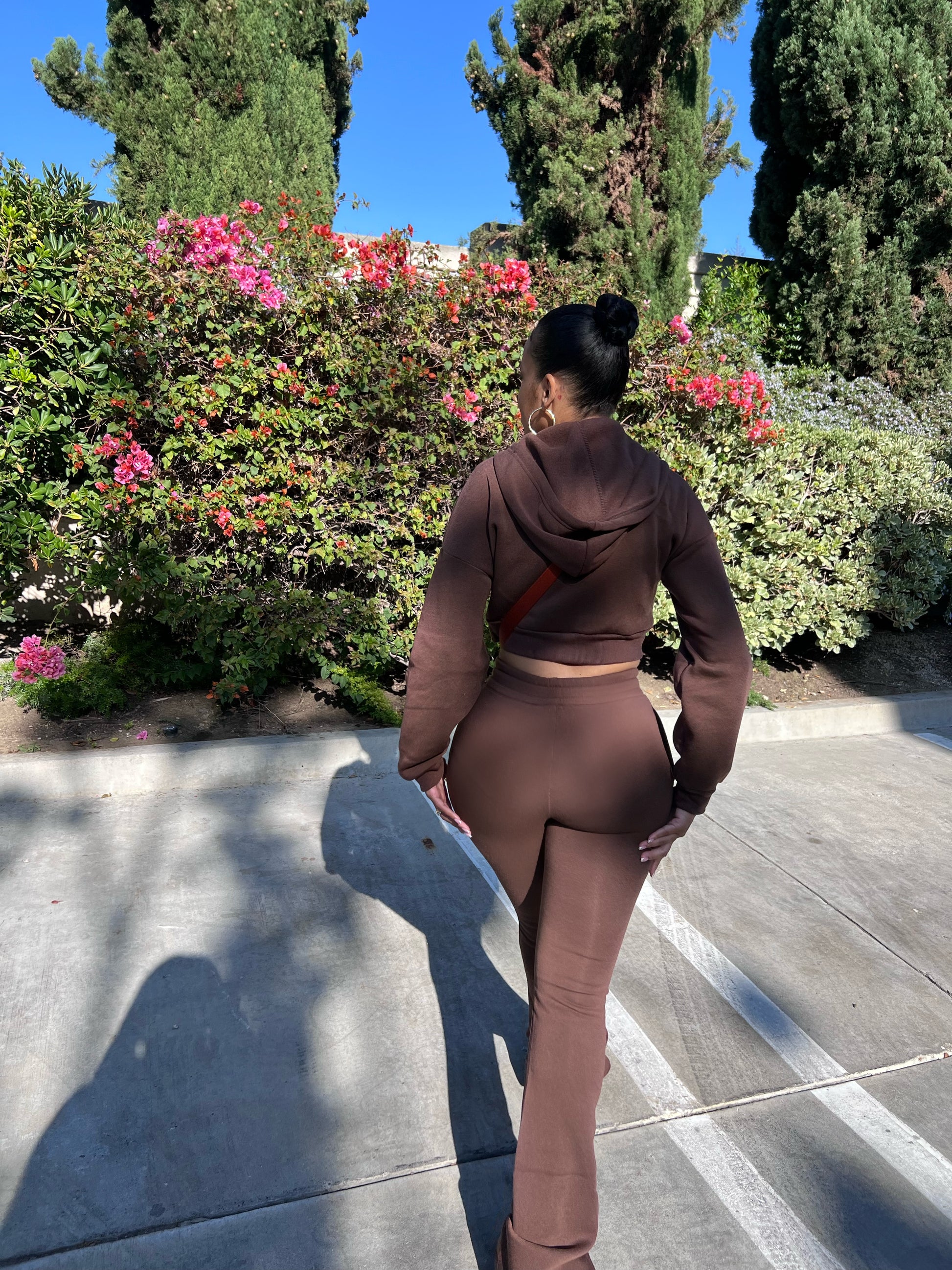 The Basic Extended Leg Zip Up Hoodie Set