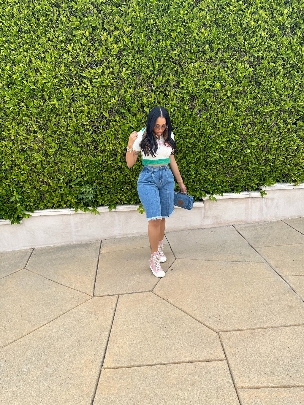Her Favorite Long Denim Short