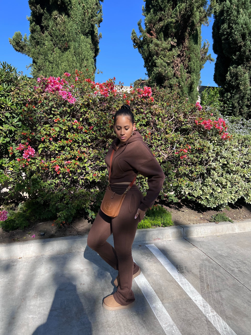 The Basic Extended Leg Zip Up Hoodie Set