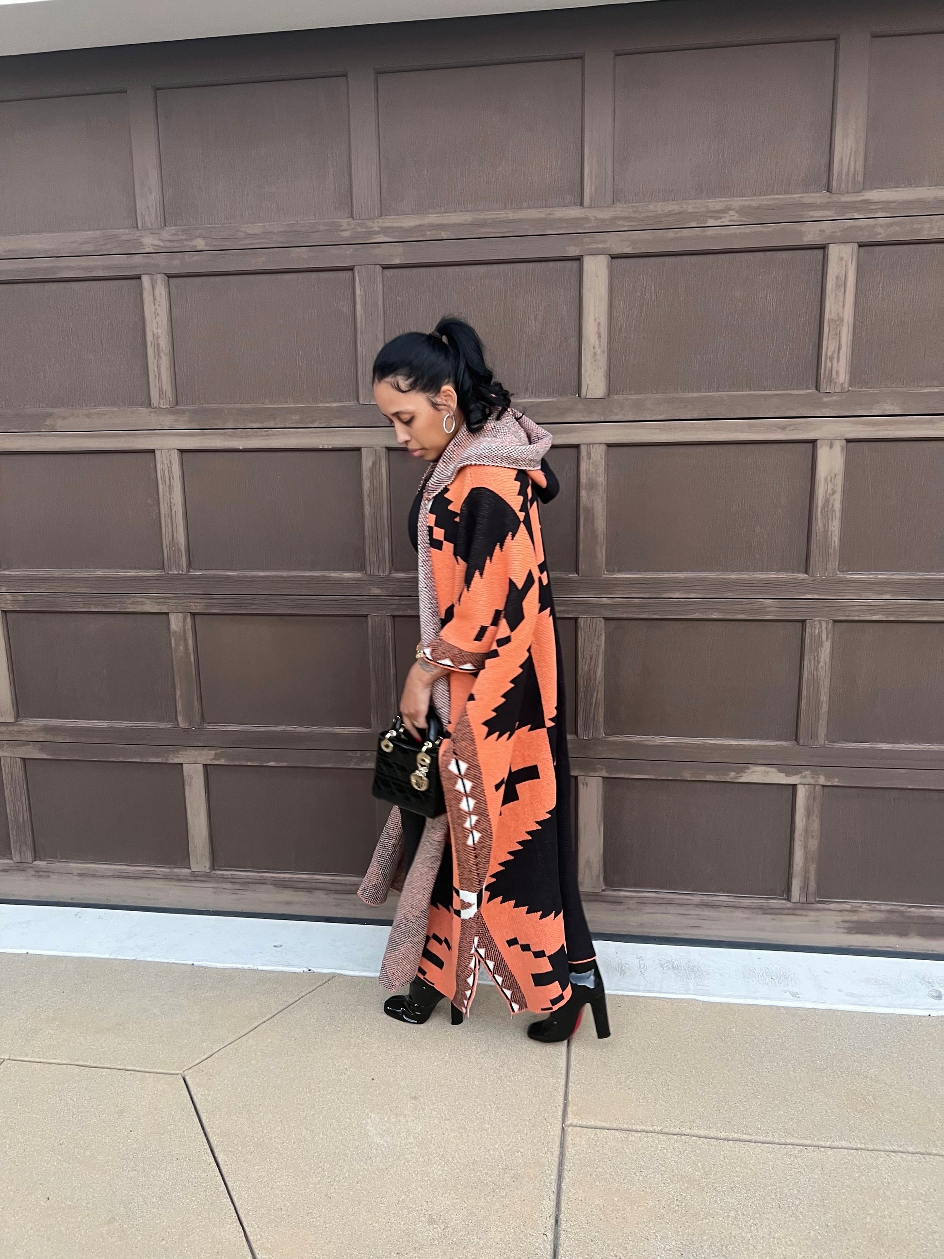 Cultured Warm Hooded Cardigan