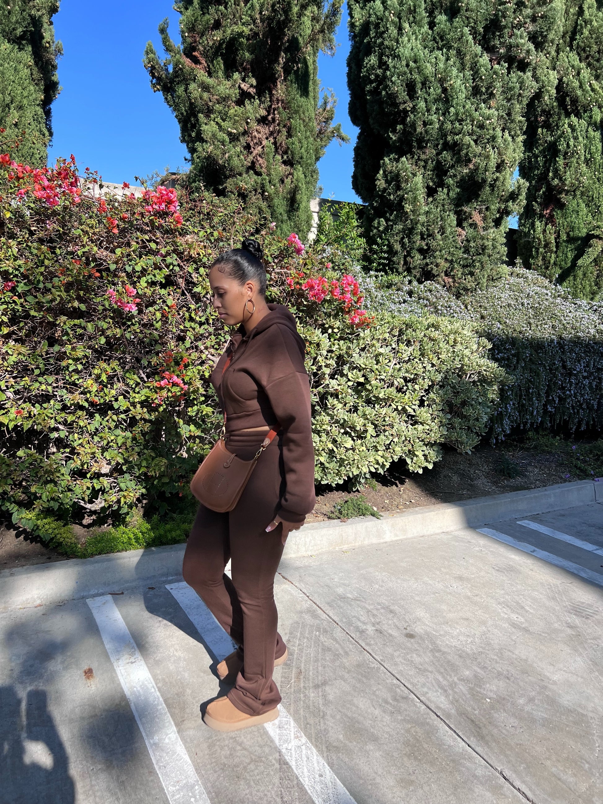 The Basic Extended Leg Zip Up Hoodie Set