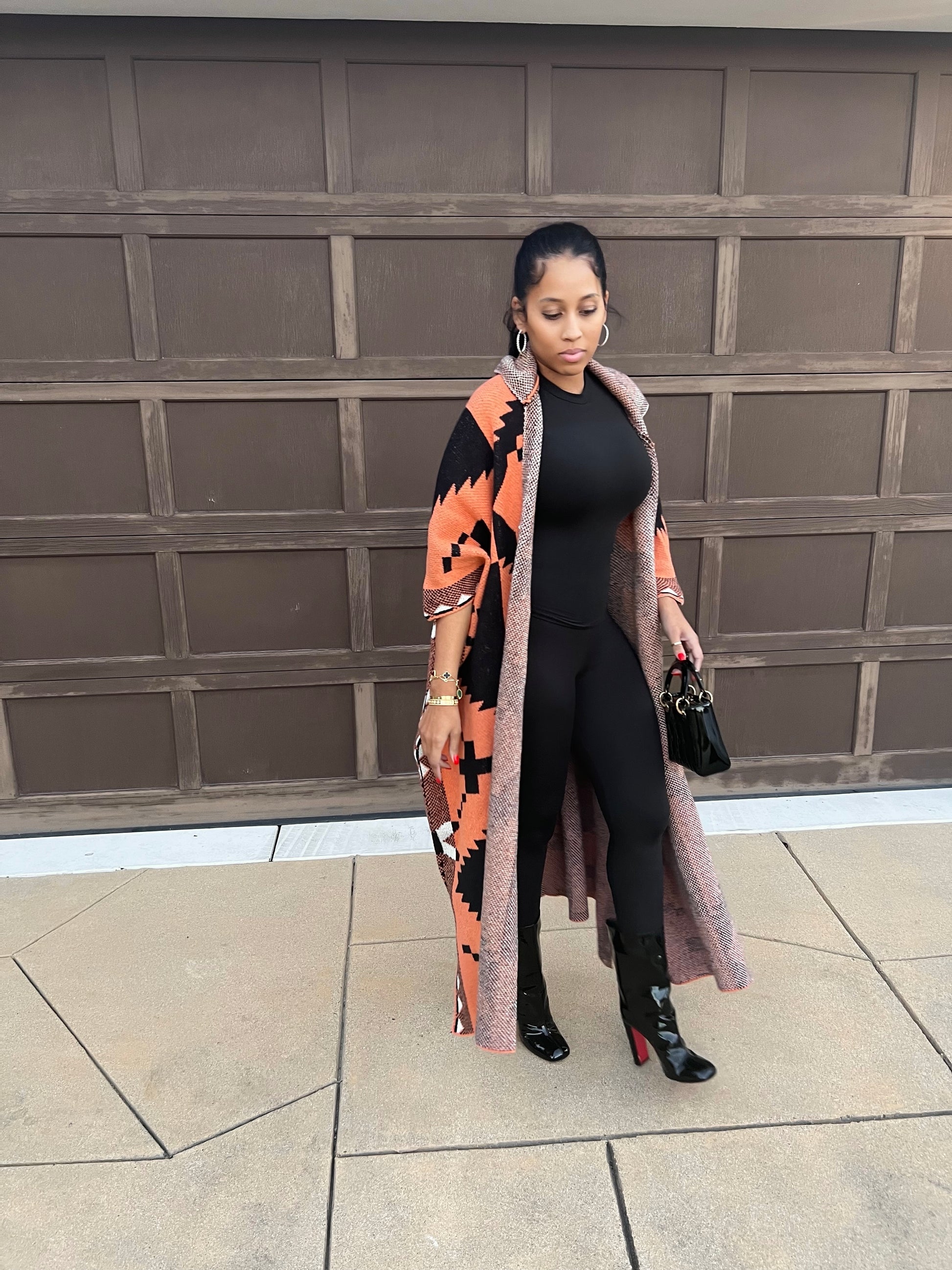 Cultured Warm Hooded Cardigan