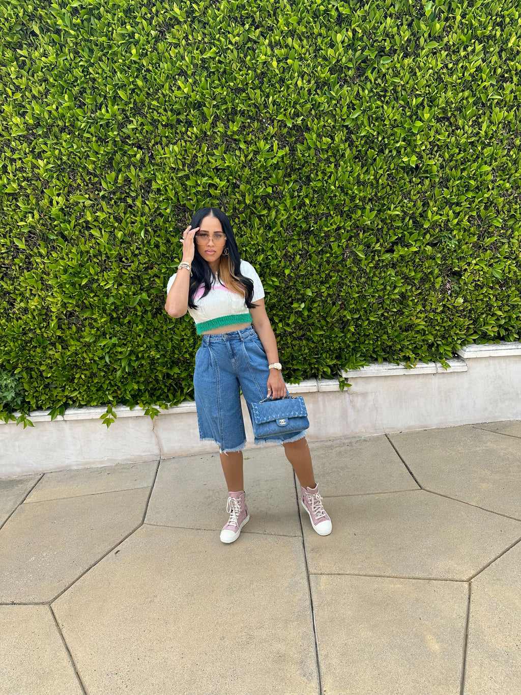 Her Favorite Long Denim Short