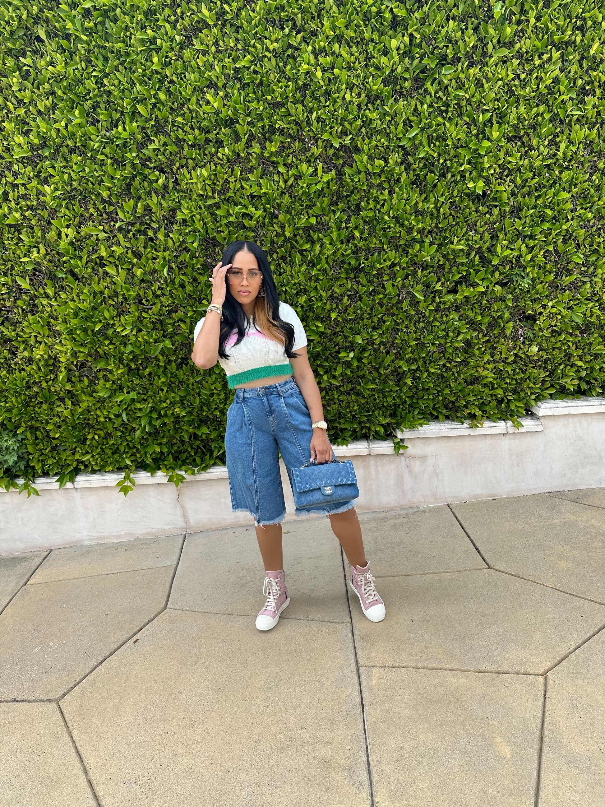 Her Favorite Long Denim Short