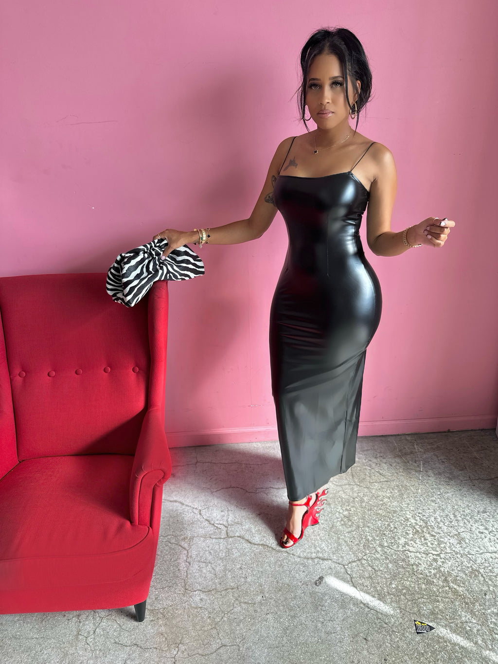 Skin to Skin Faux Leather Maxi