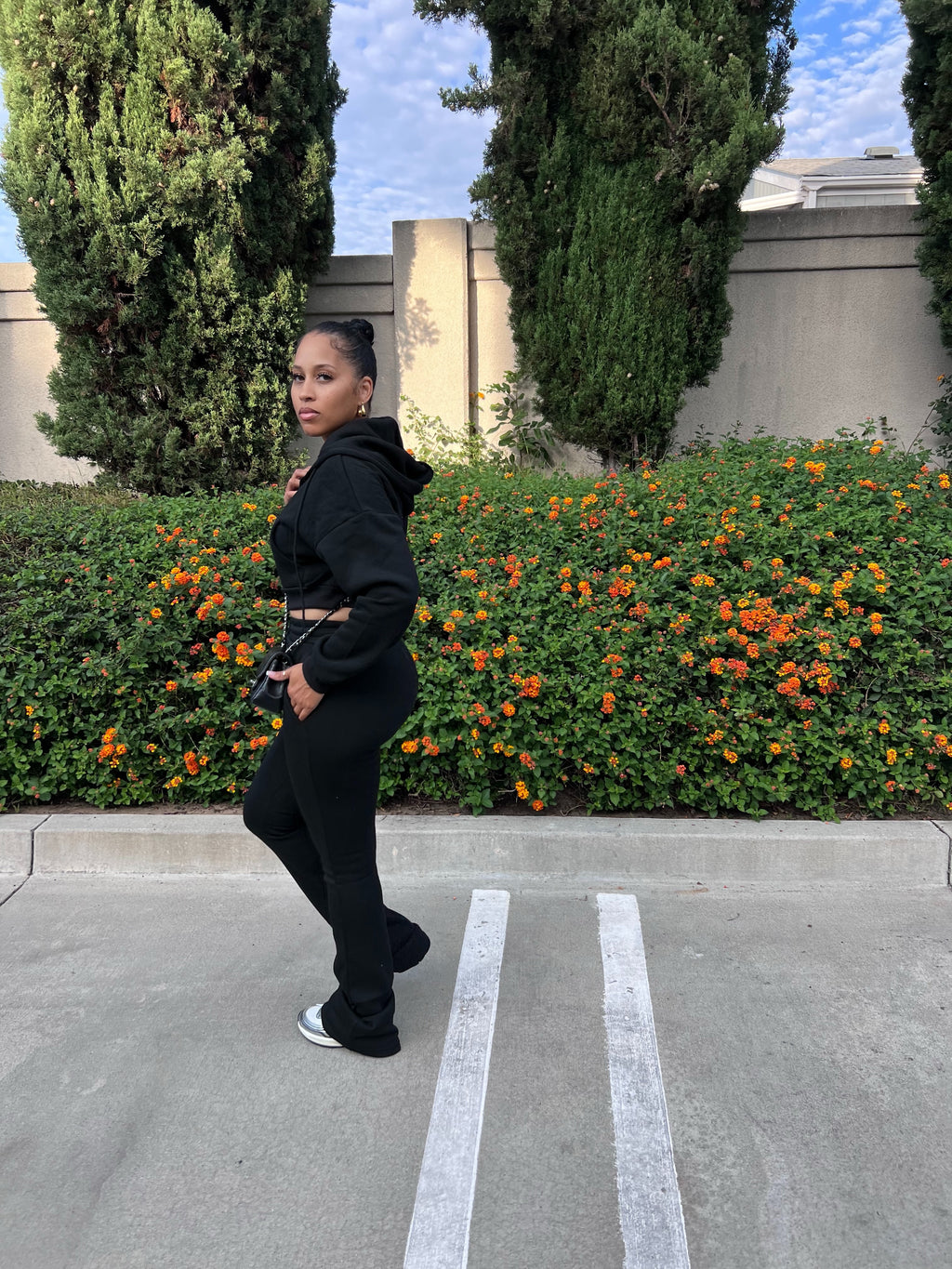 The Basic Extended Leg Zip Up Hoodie Set