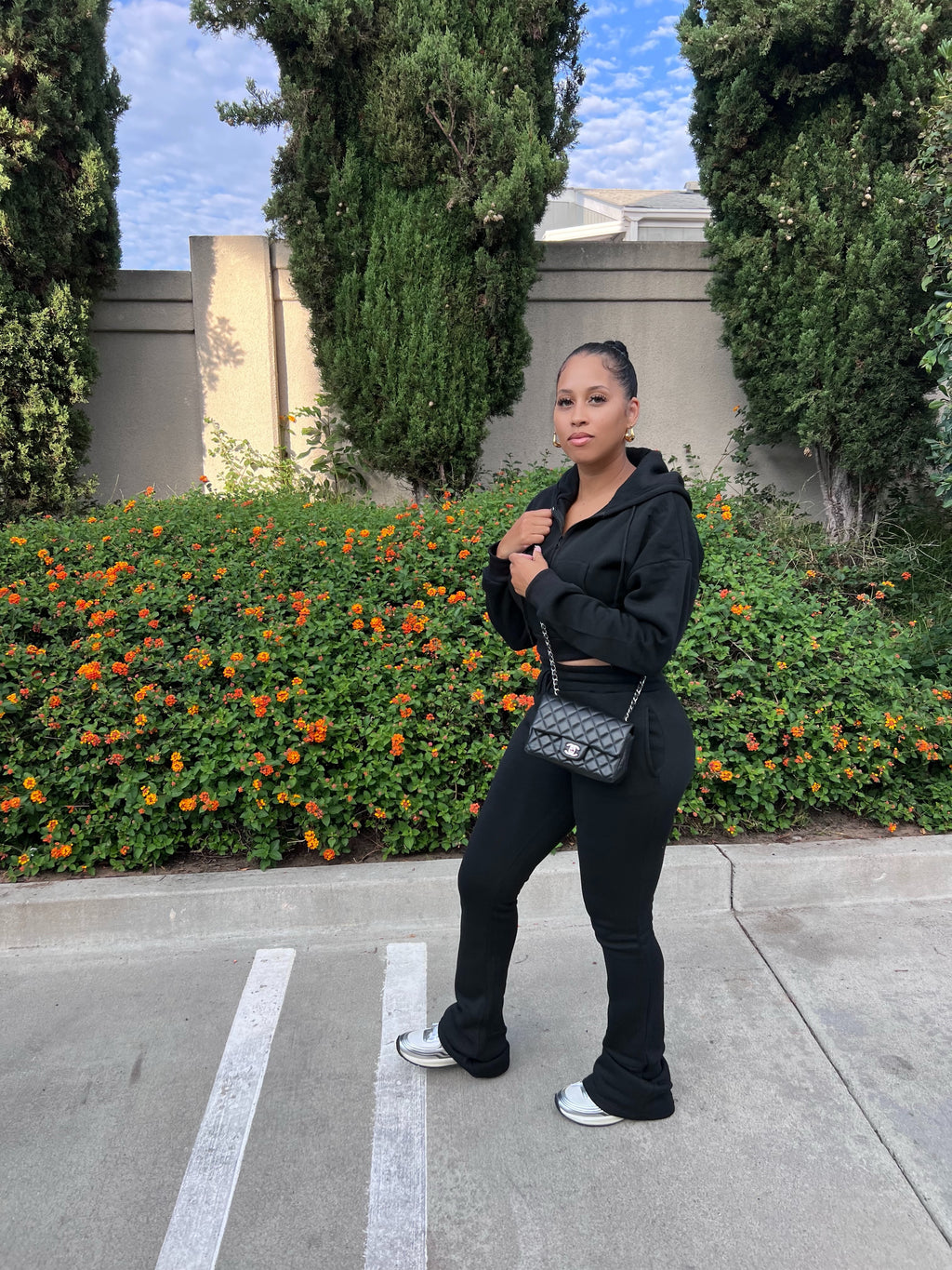 The Basic Extended Leg Zip Up Hoodie Set