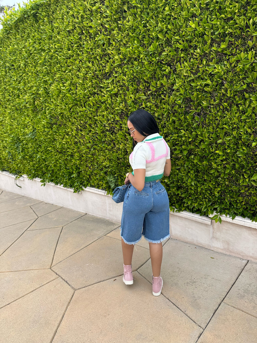 Her Favorite Long Denim Short