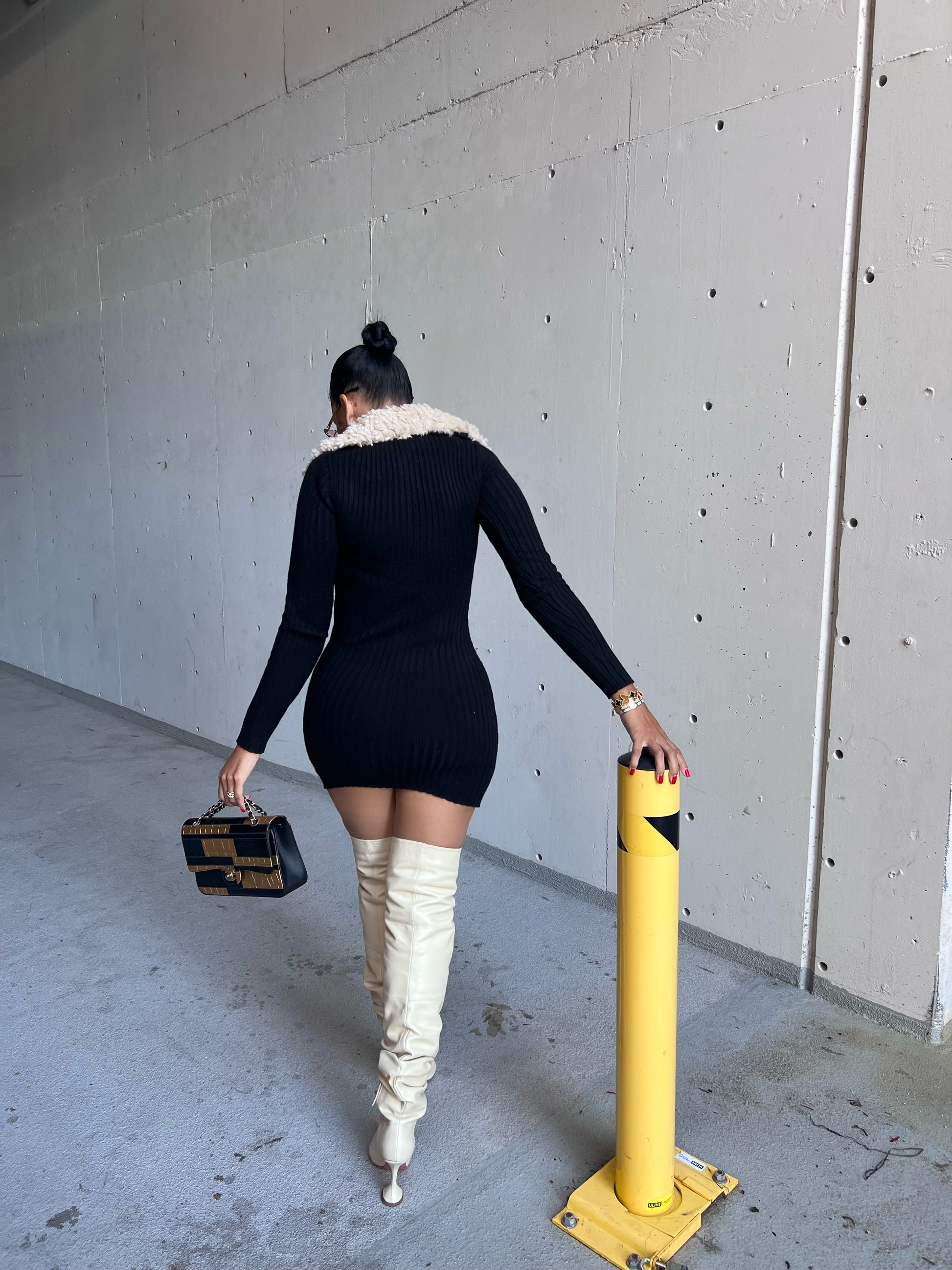 Giselle Knit Faux Fur Mini