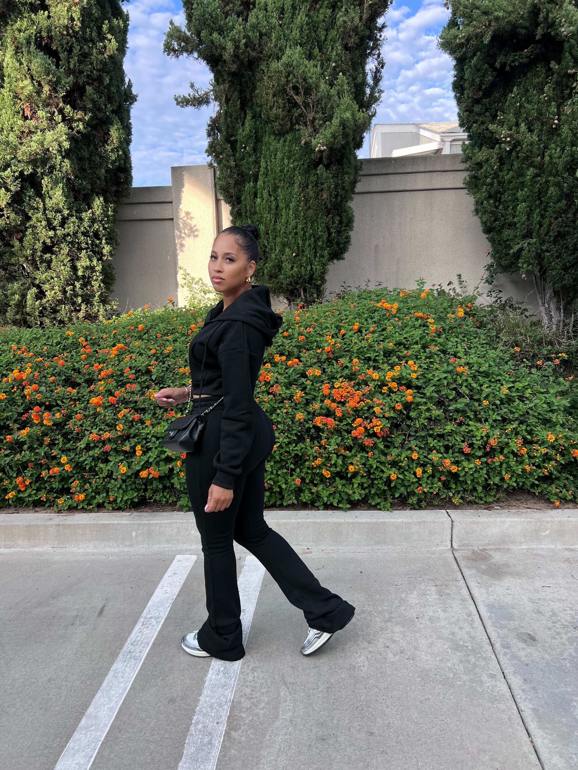 The Basic Extended Leg Zip Up Hoodie Set