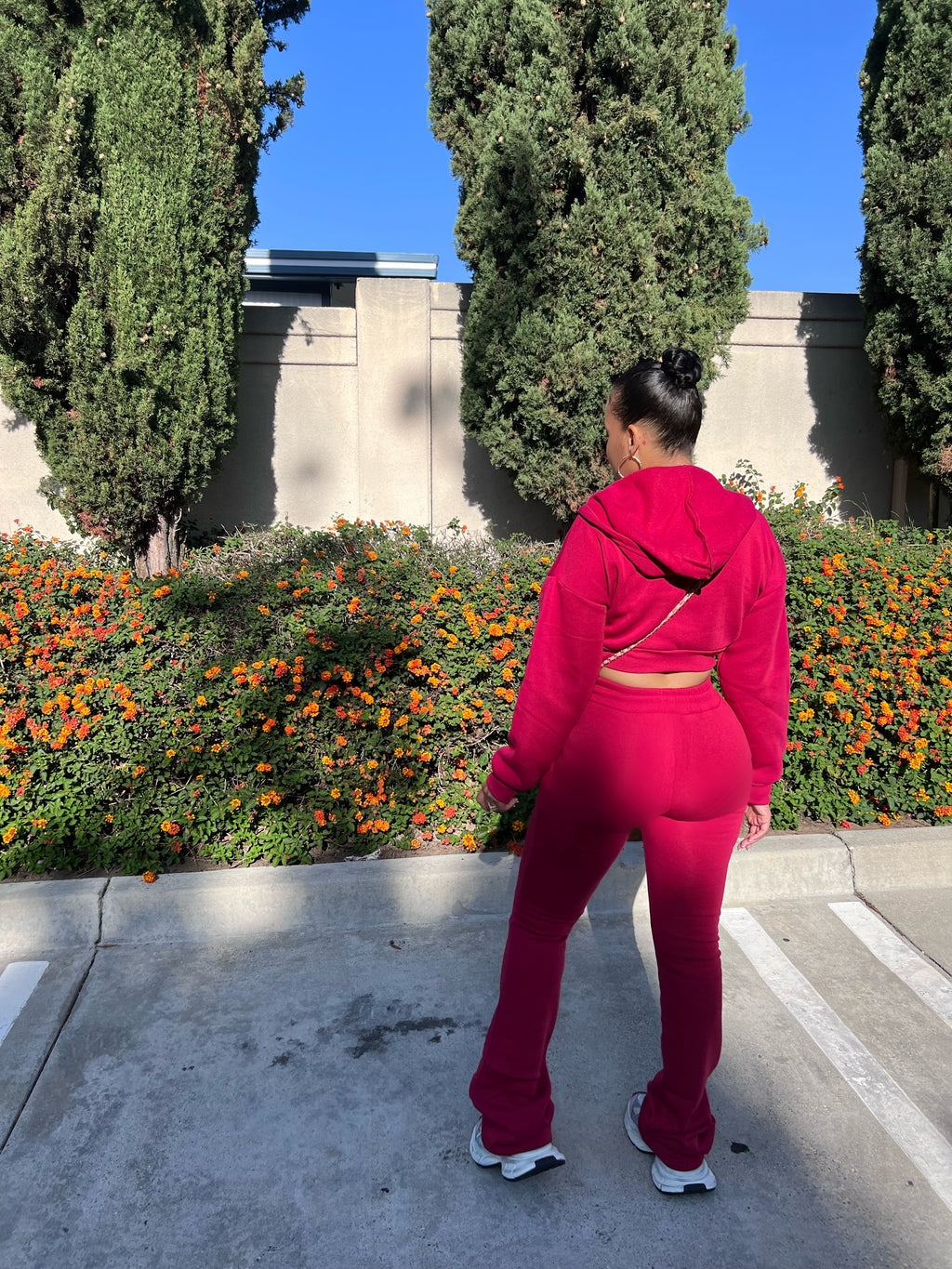 The Basic Extended Leg Zip Up Hoodie Set