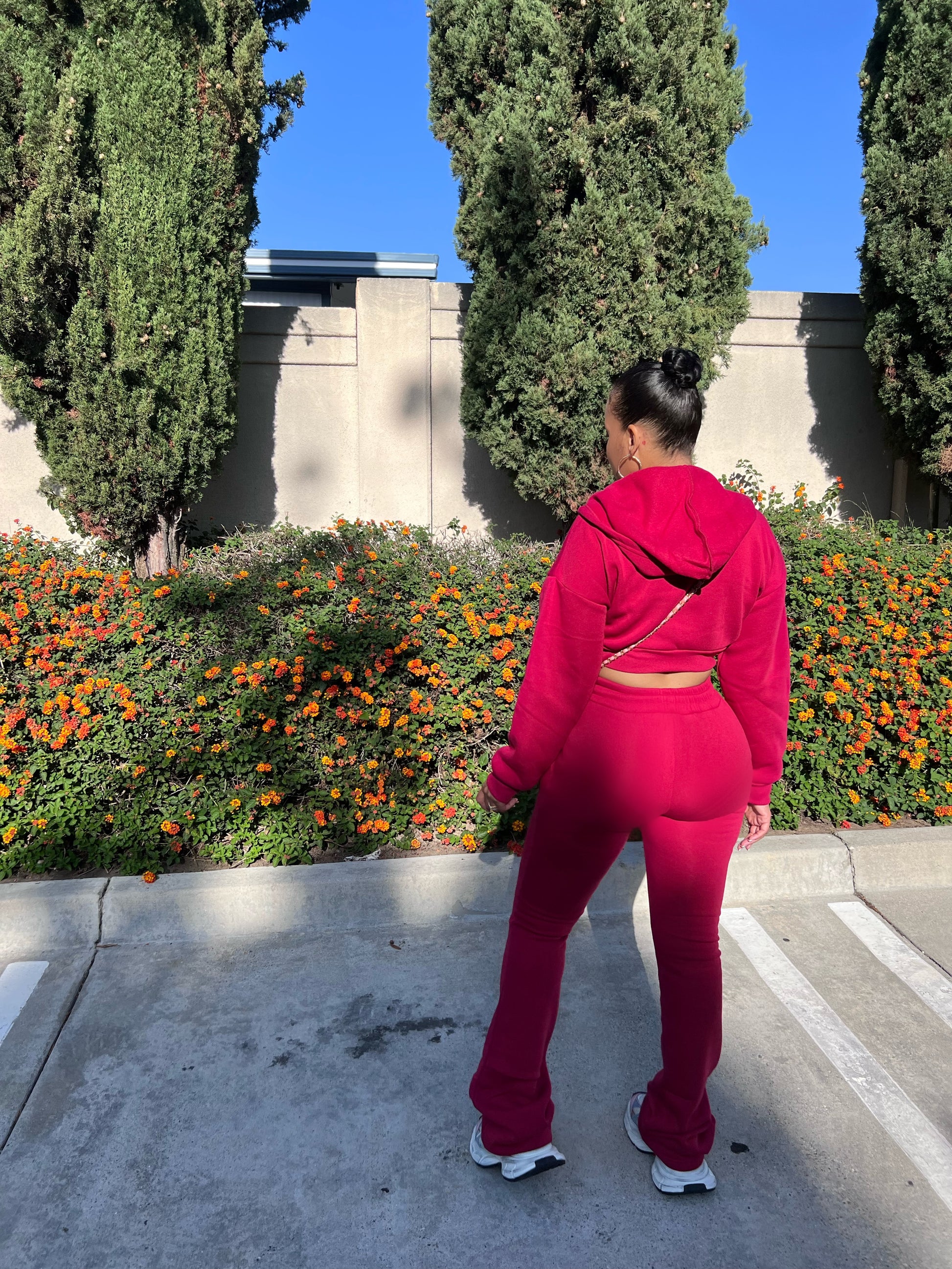 The Basic Extended Leg Zip Up Hoodie Set