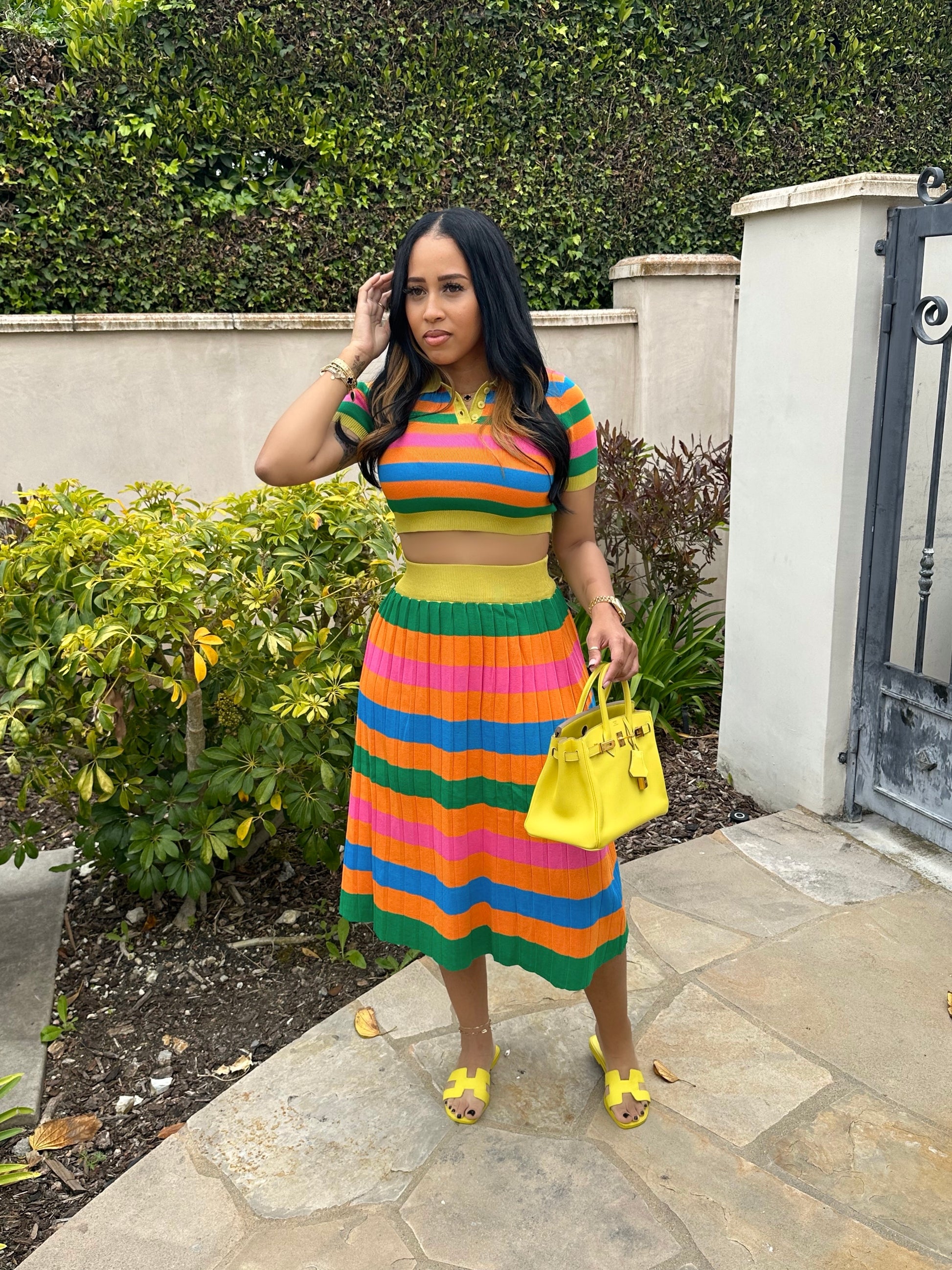 Out For Lunch Knit Skirt Set