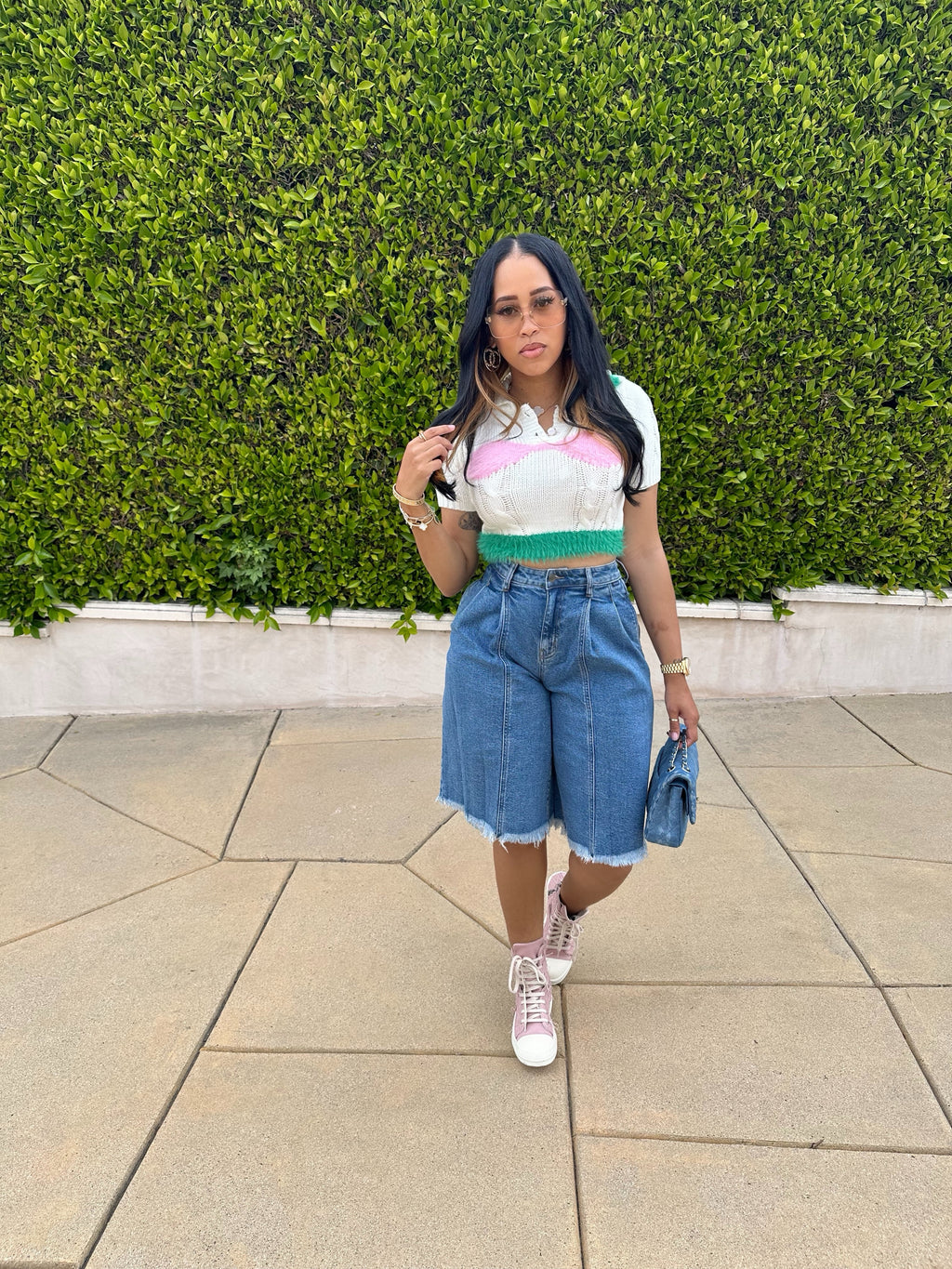 Her Favorite Long Denim Short