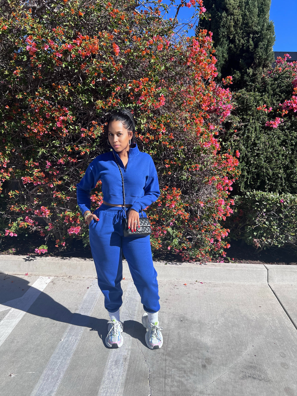 Royal Pullover Cropped Jogger Set