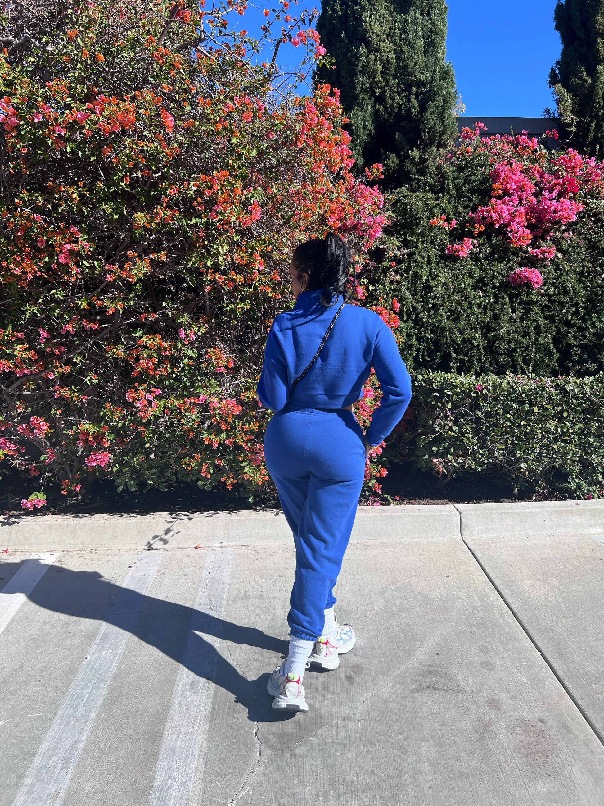 Royal Pullover Cropped Jogger Set