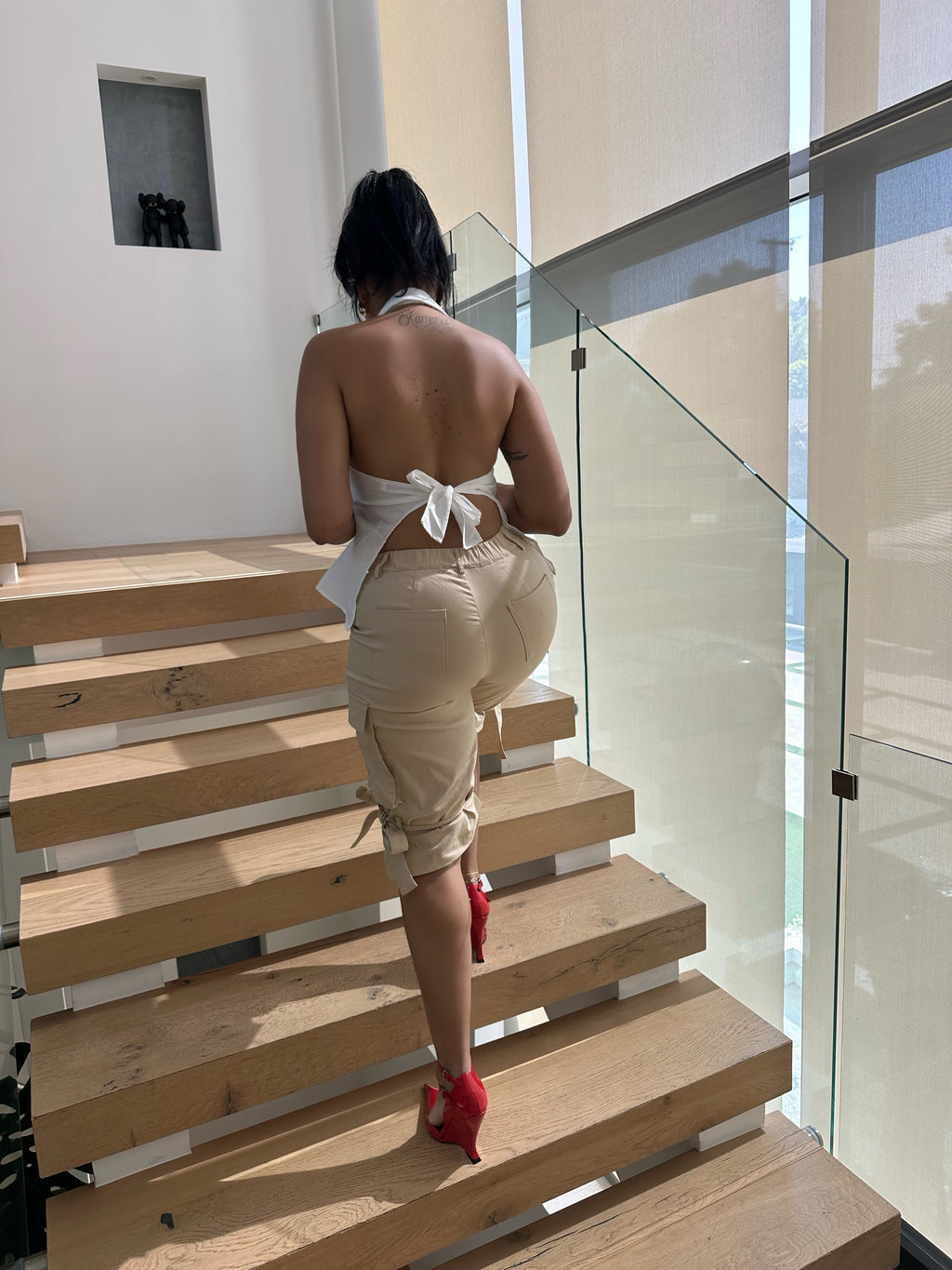 Chic Collar Button Up Halter