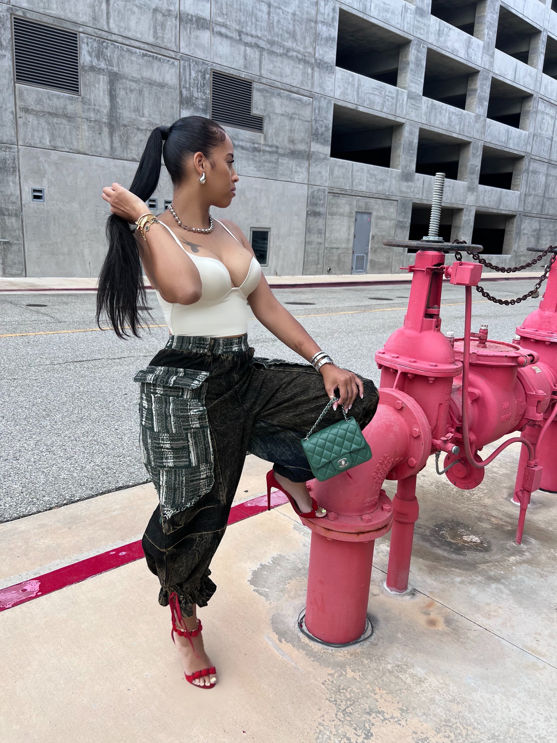 For The People Denim Joggers