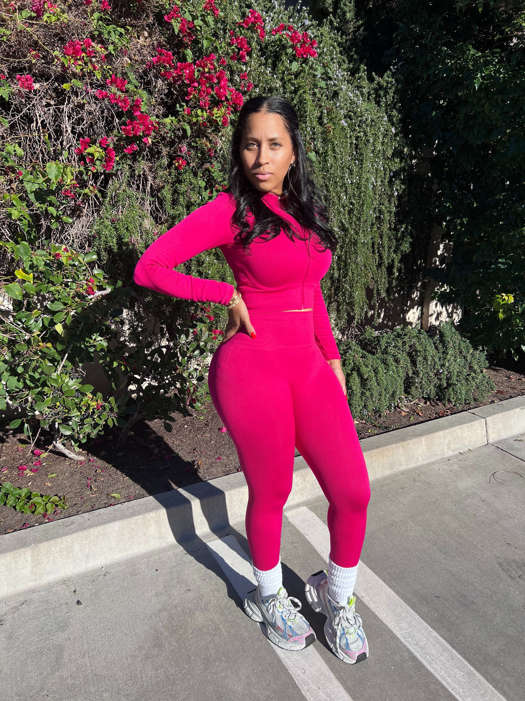 Hot Pink Basic Sculpt Legging Set