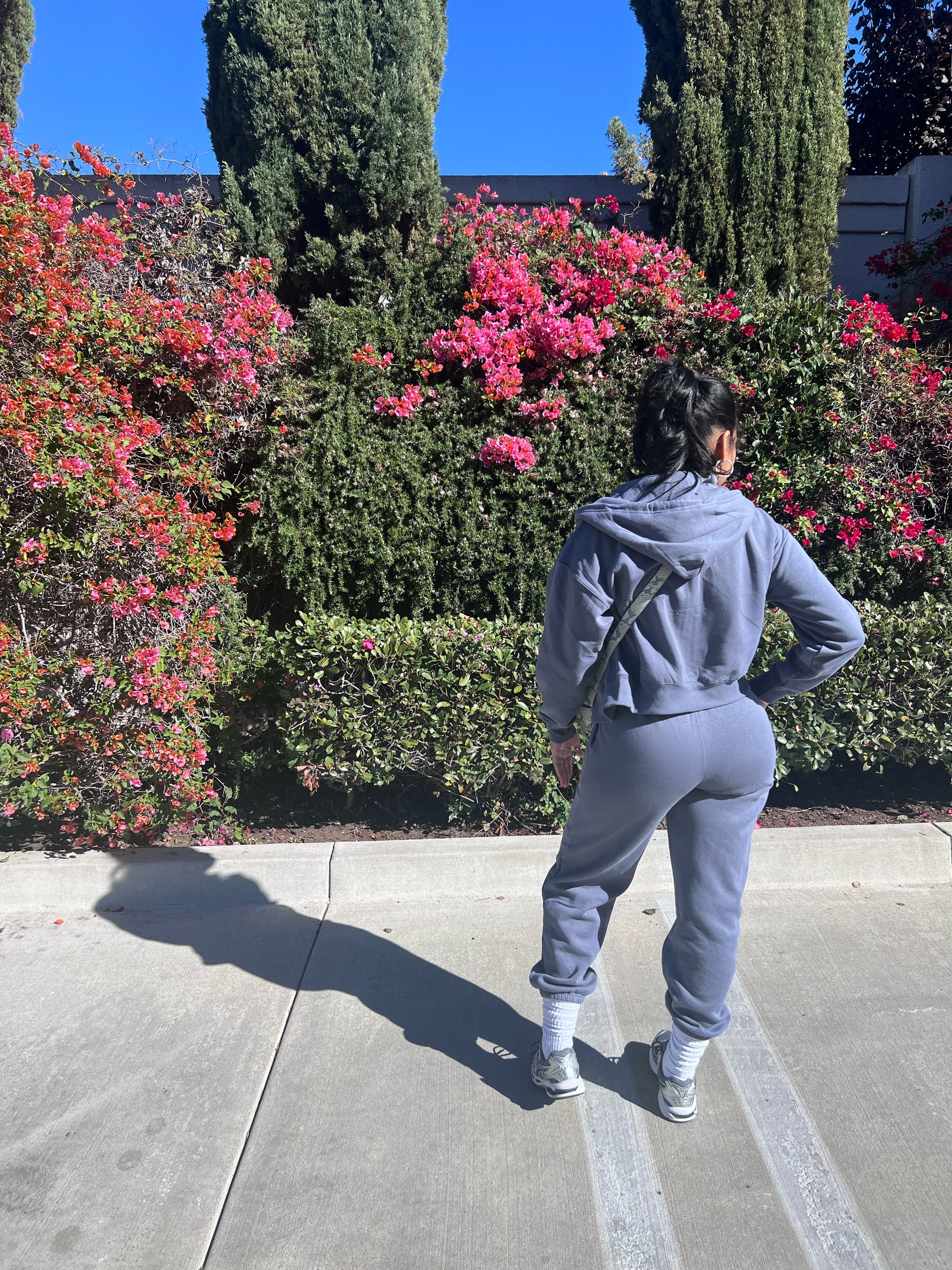 Vintage Blue Zip Up Jogger Set