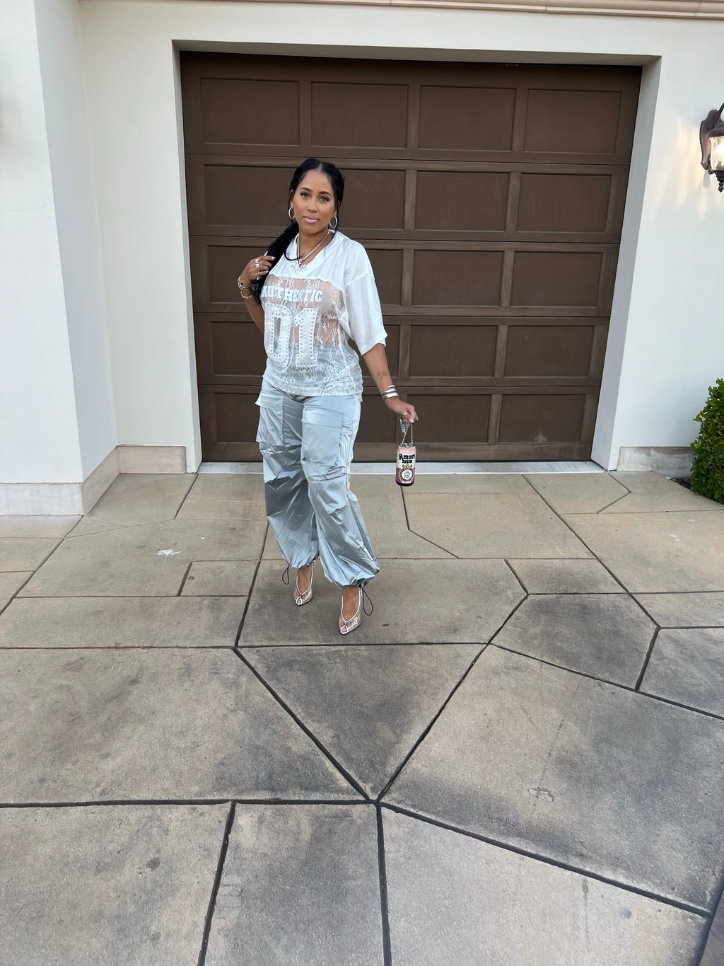 Authentic Glitz + Lace Oversized Jersey