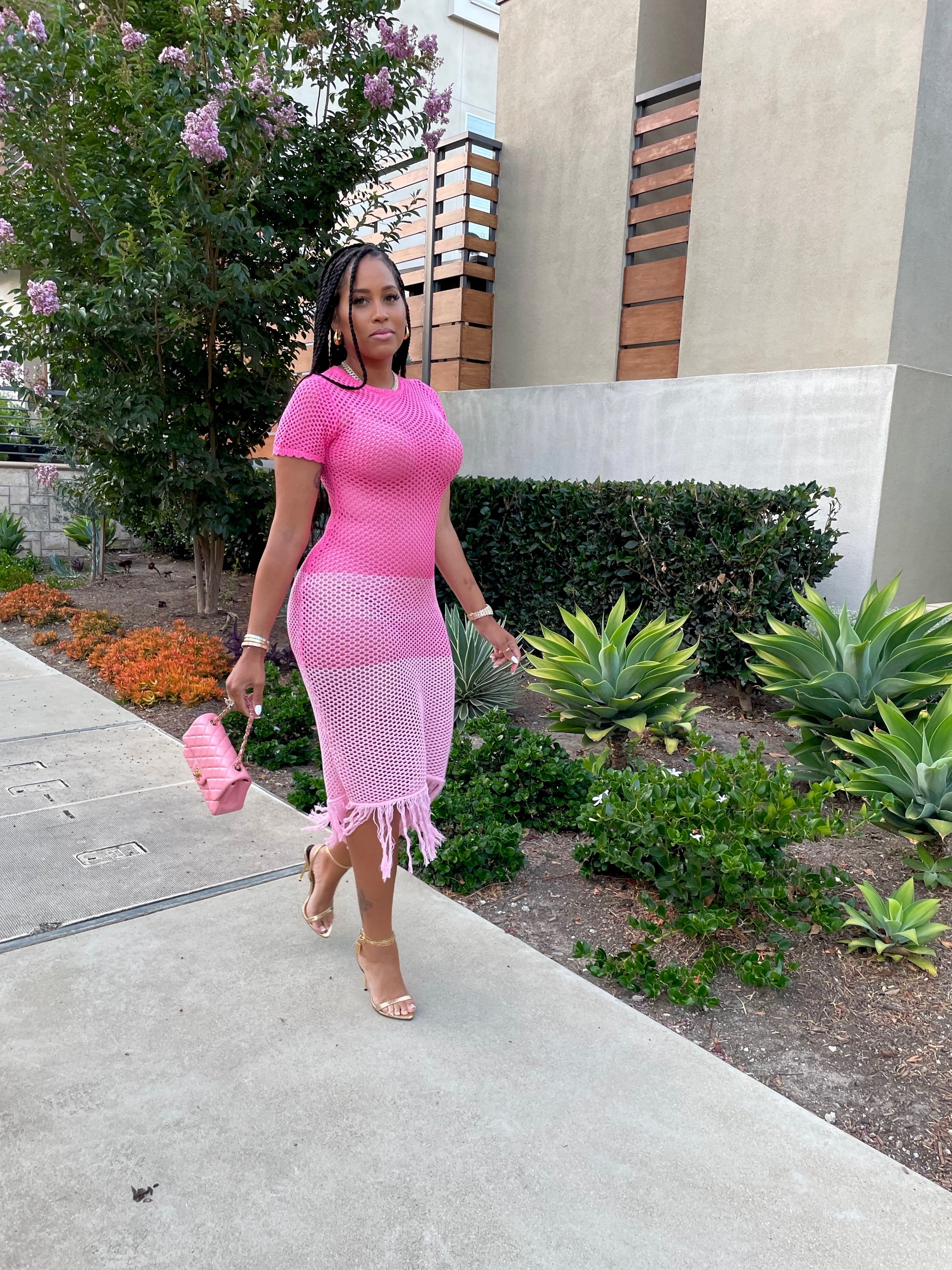 Pretty In Pink Crotchet Midi