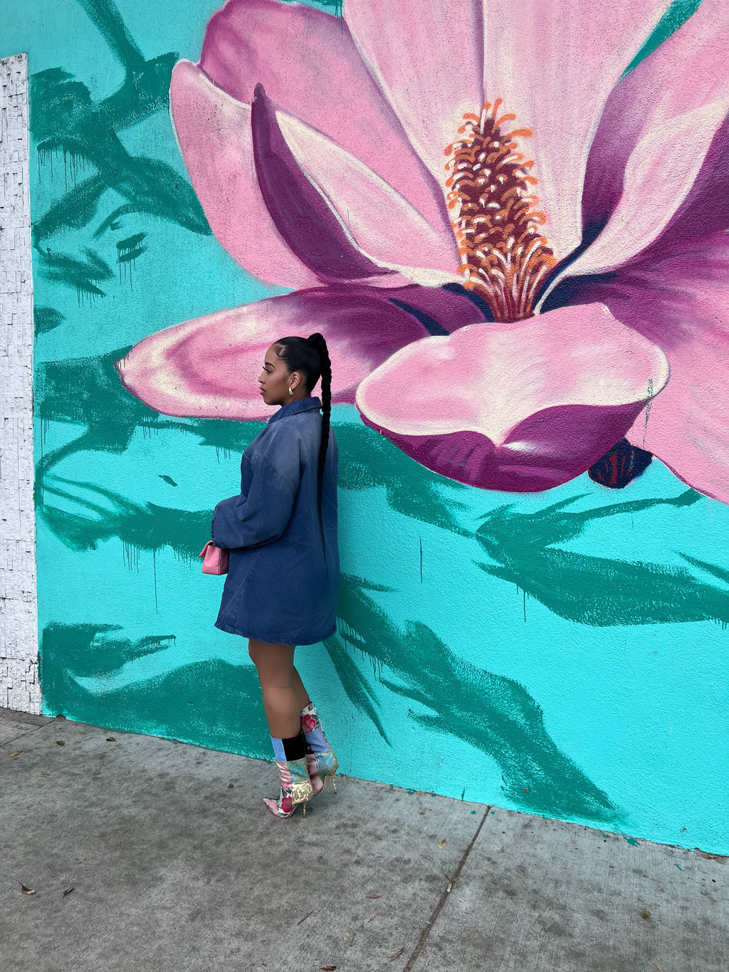 People's Choice Oversized Denim Shirtdress