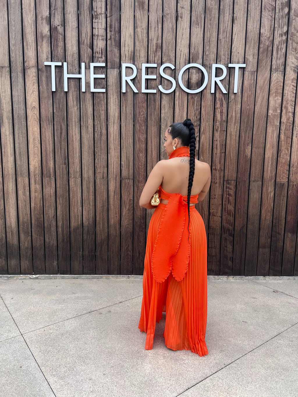 To The Islands Pleated Set