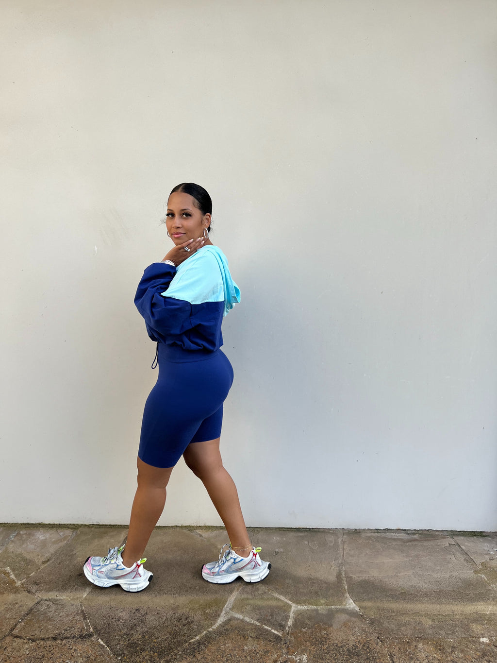 Set The Tone Hooded Short Set