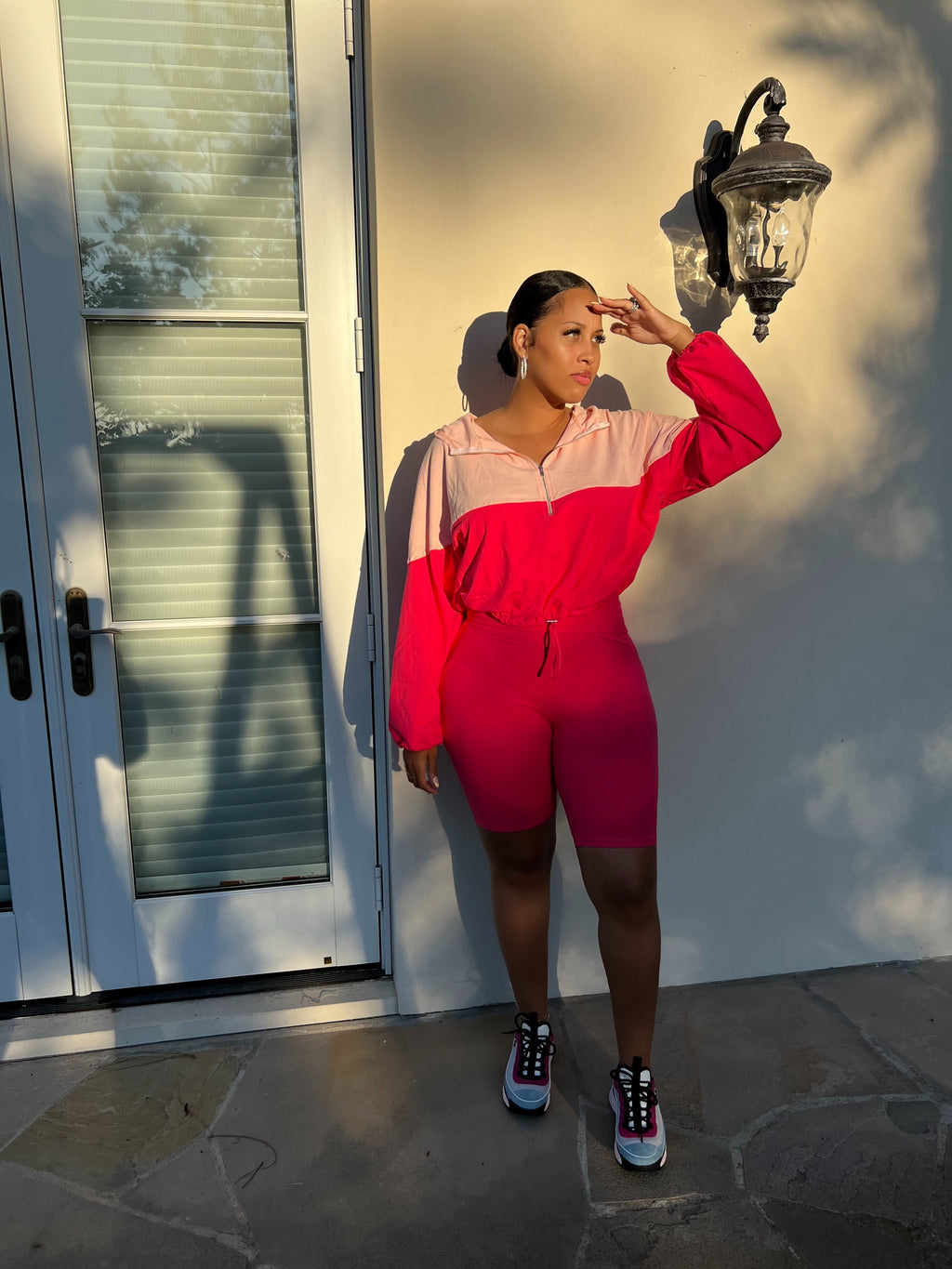 Set The Tone Hooded Short Set