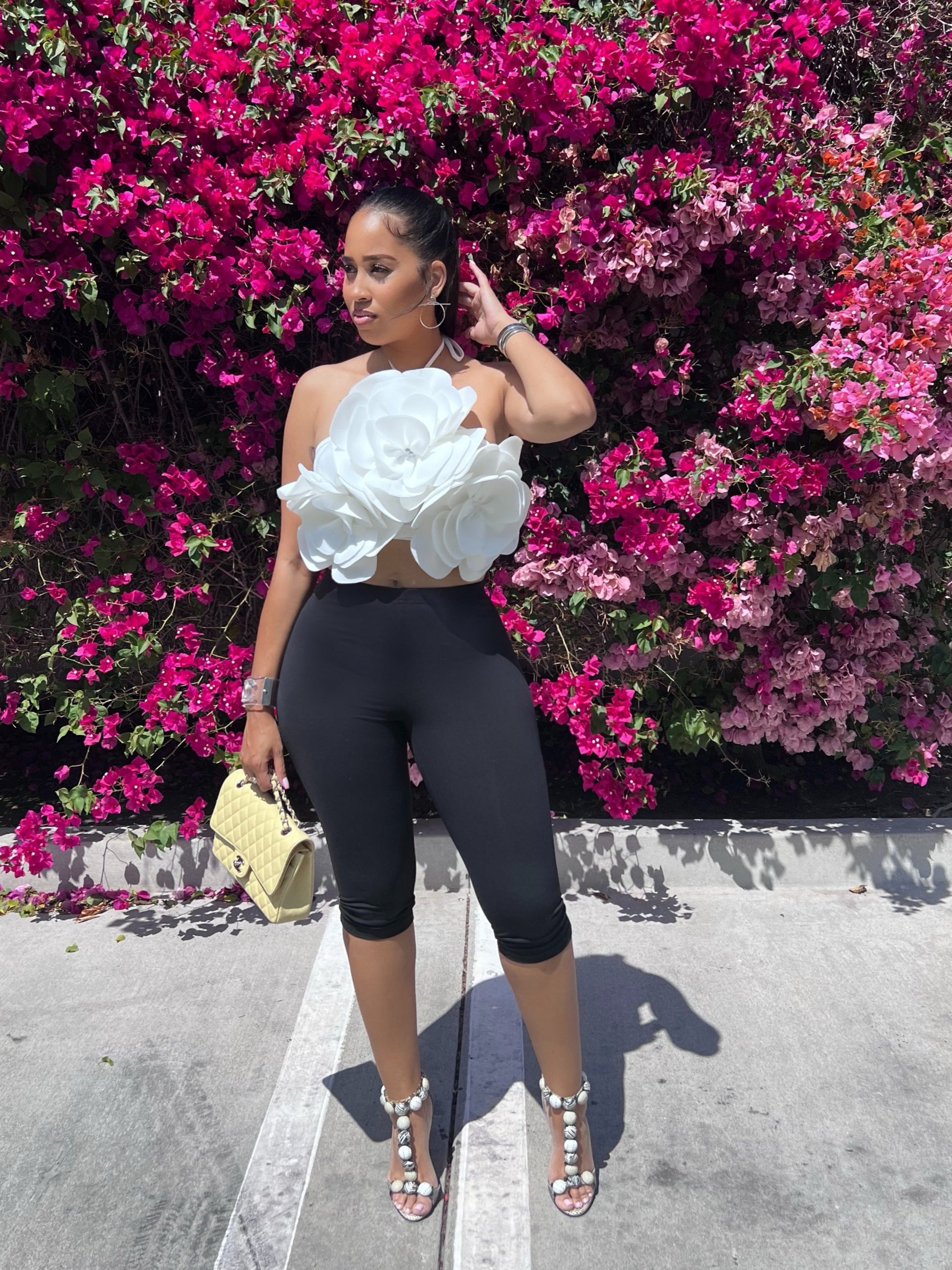 Flower Bomb Halter Crop