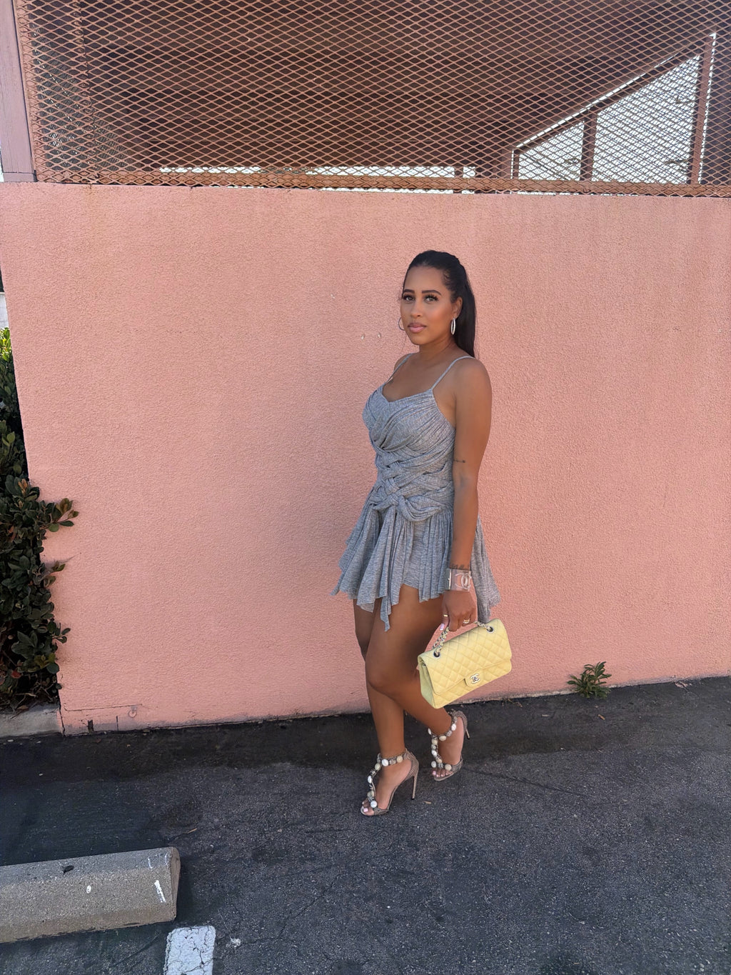 Ins & Outs Draped Mini Dress