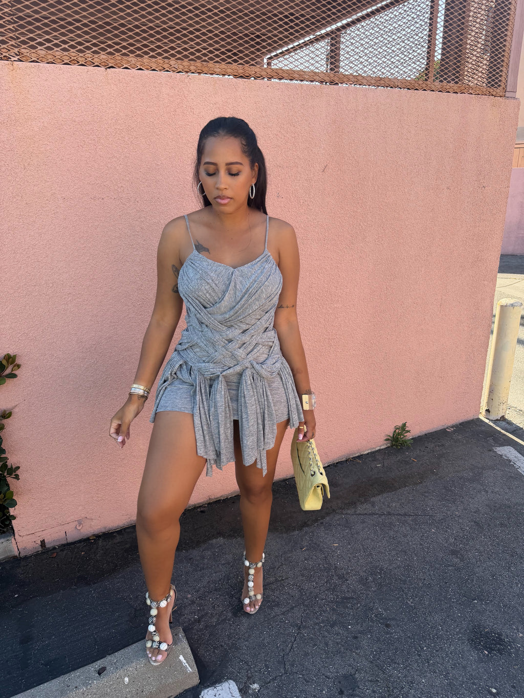 Ins & Outs Draped Mini Dress