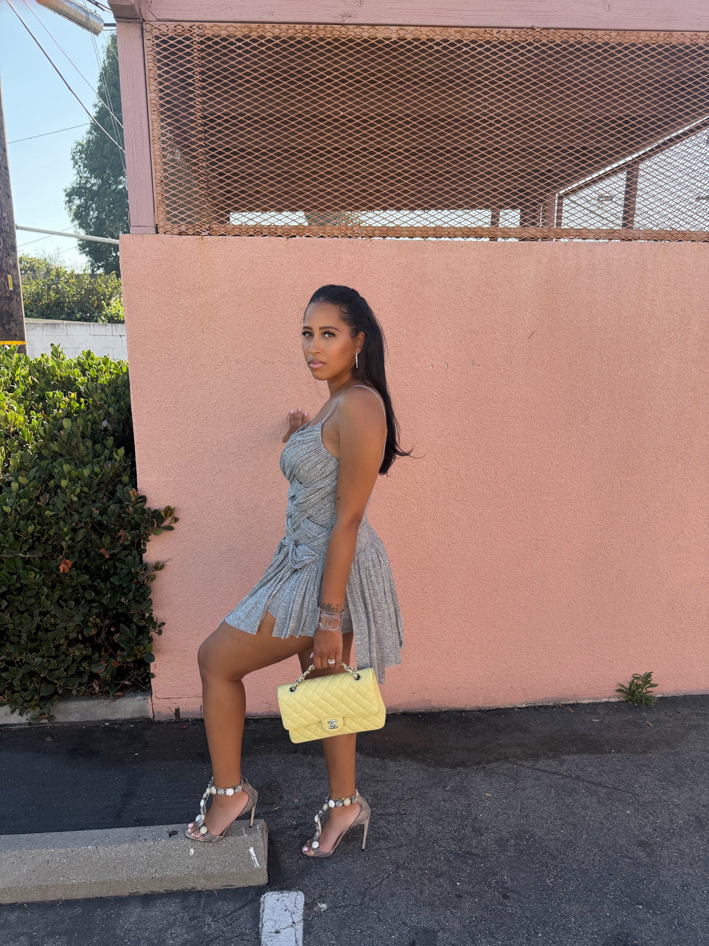 Ins & Outs Draped Mini Dress
