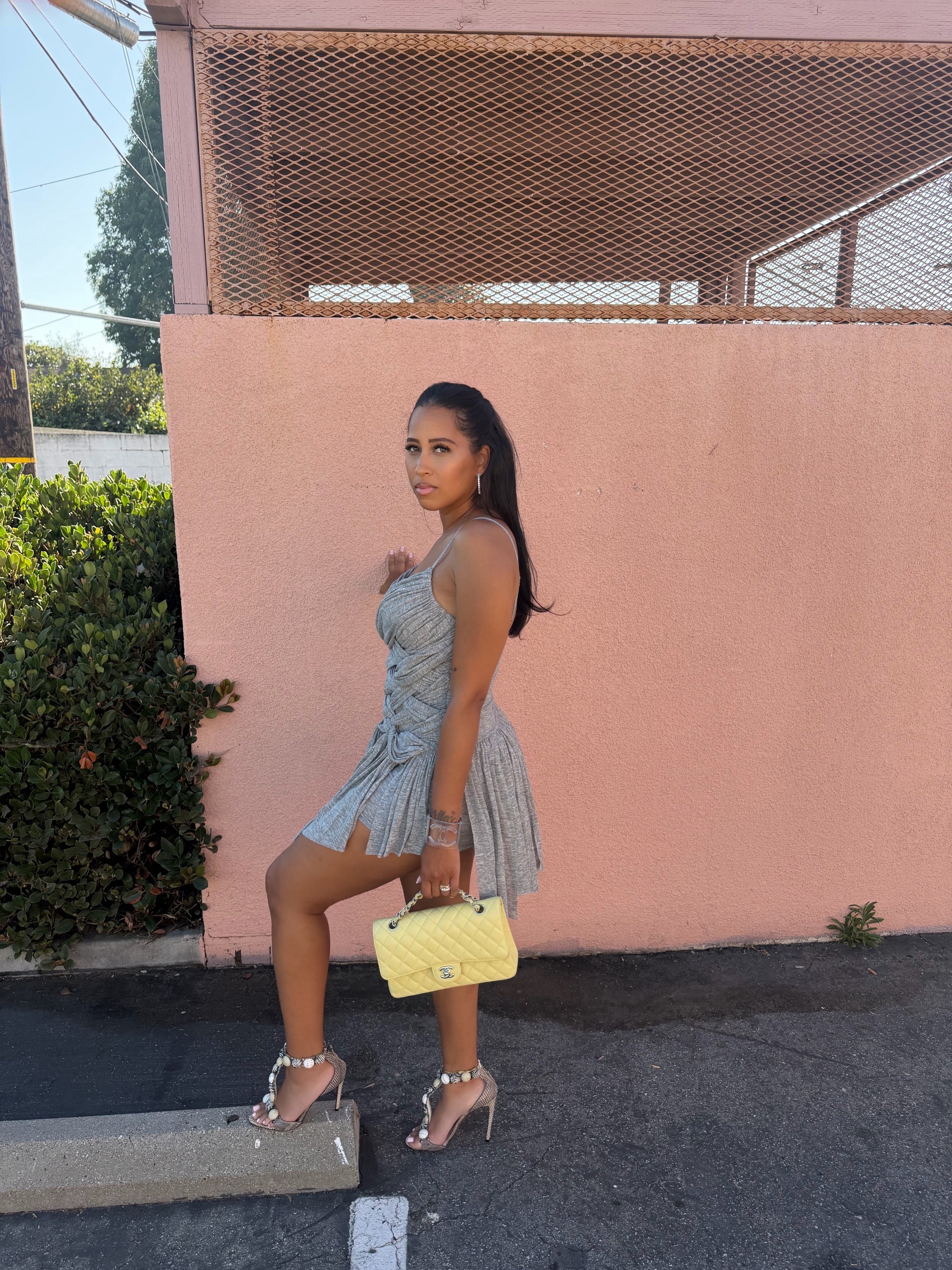 Ins & Outs Draped Mini Dress