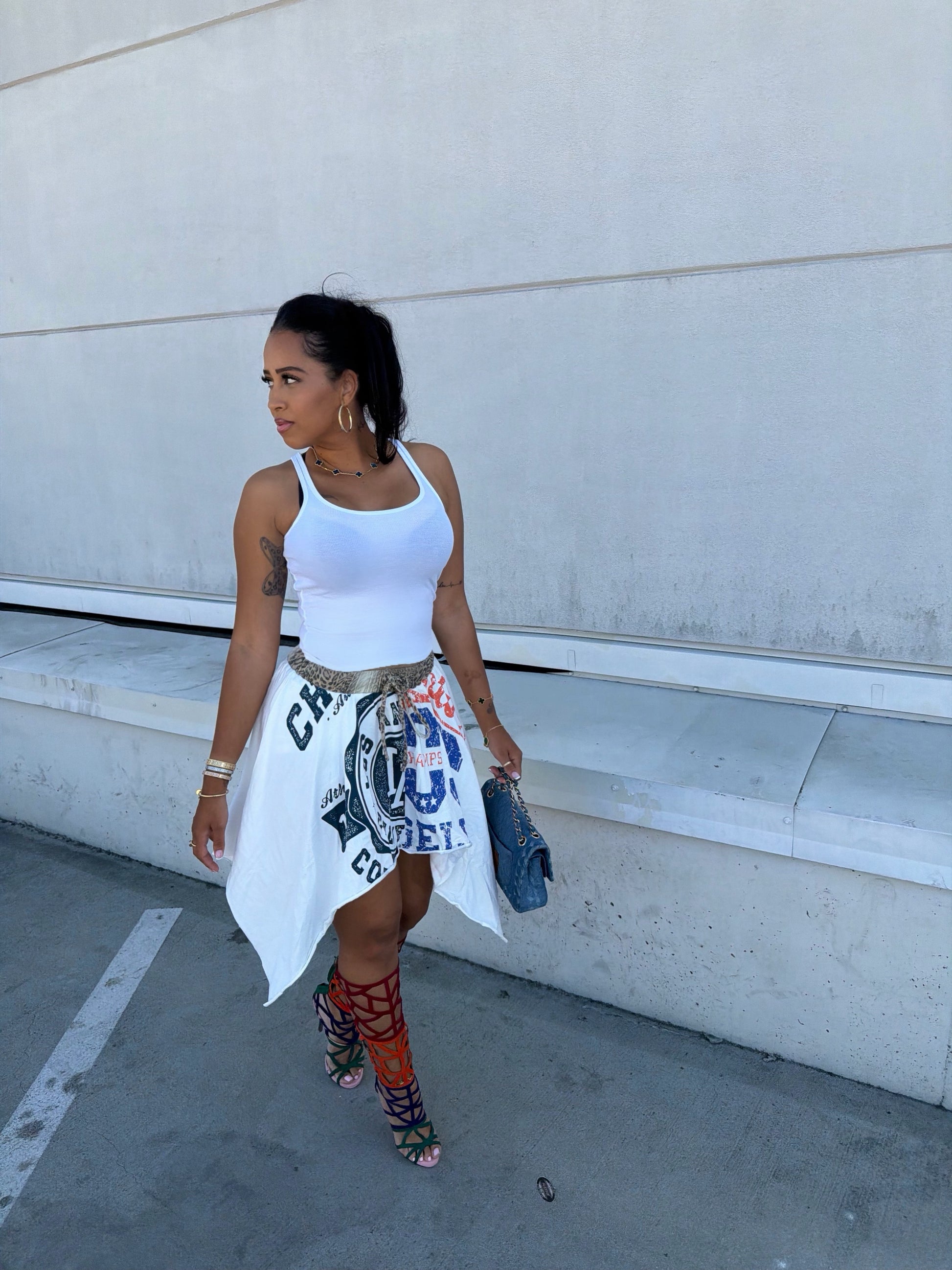 Winning Team Reworked Handkerchief Skirt