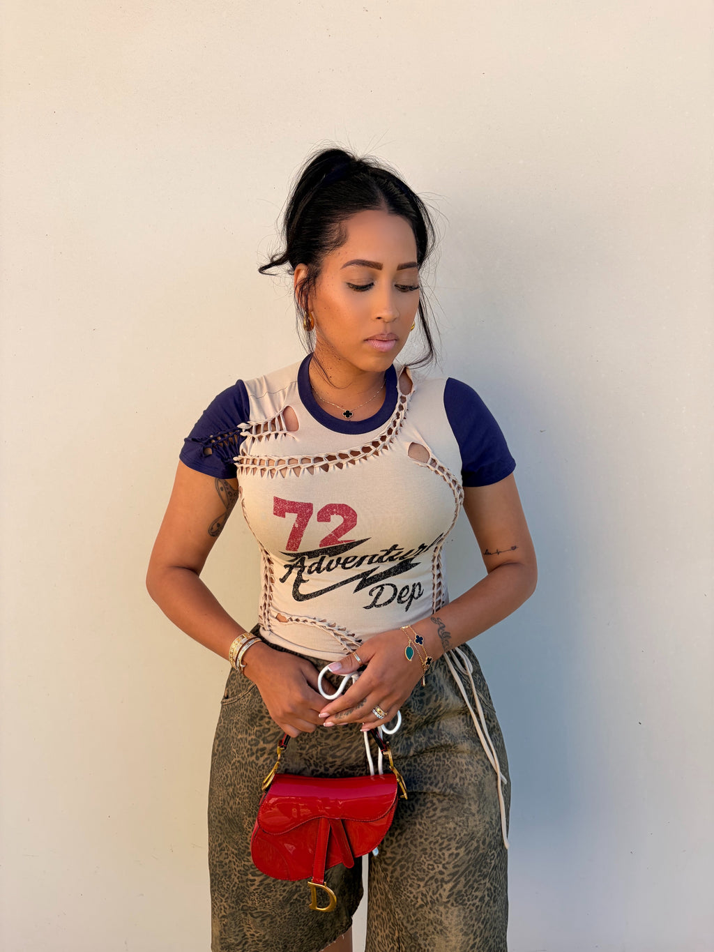Re-Worked Baseball Baby Tee