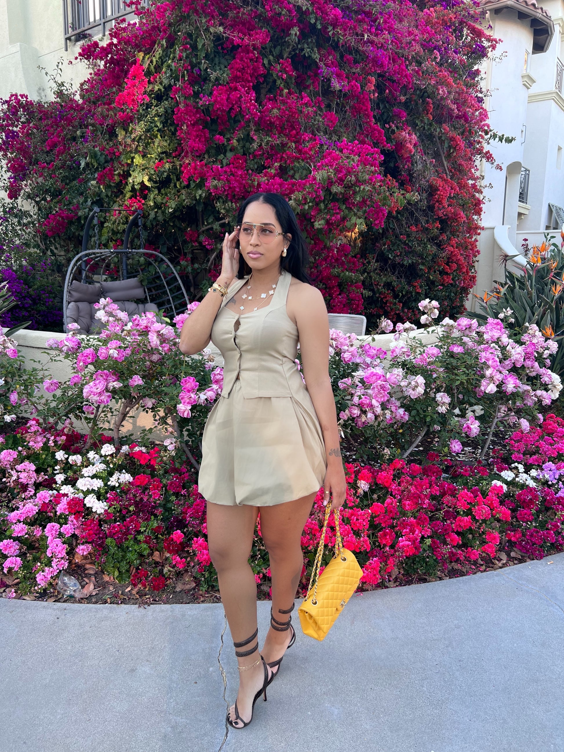 Dainty Lady One Piece Bubble Skirt Set