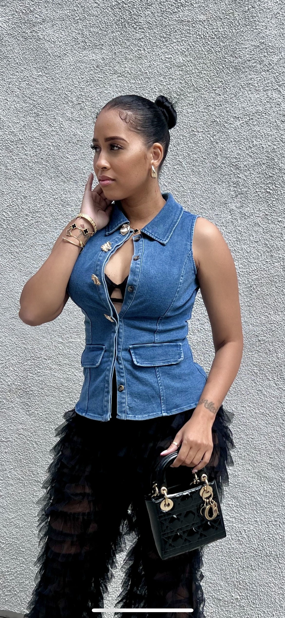 Sophisticated Denim Vest