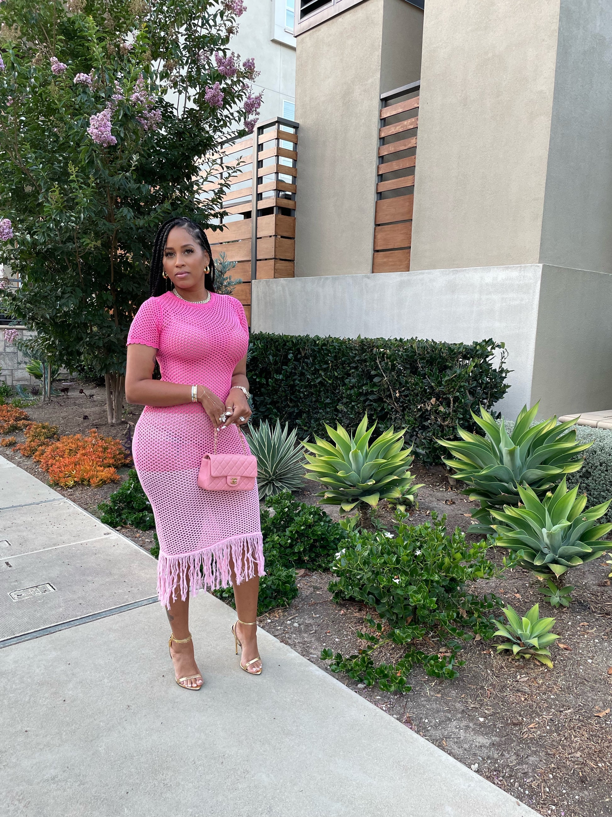 Pretty In Pink Crotchet Midi