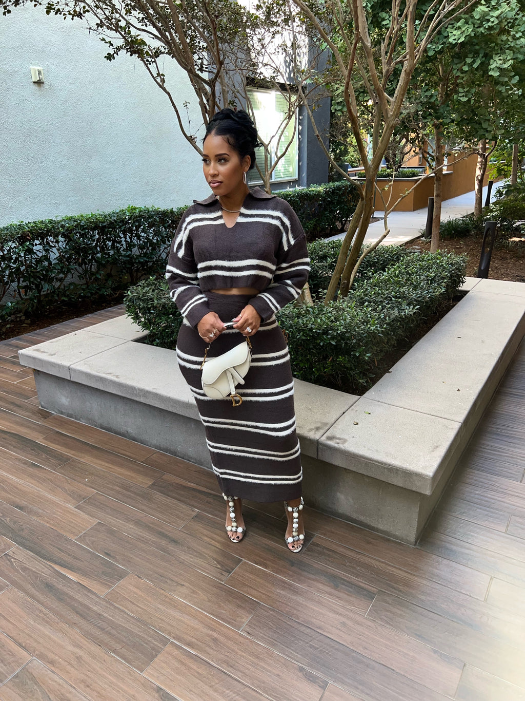 Espresso Sweater Skirt Set