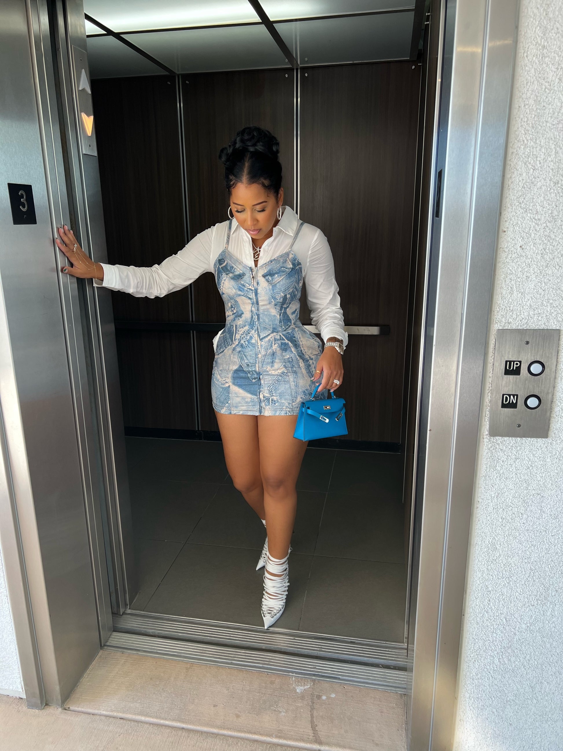 Vintage Denim Shirt Dress