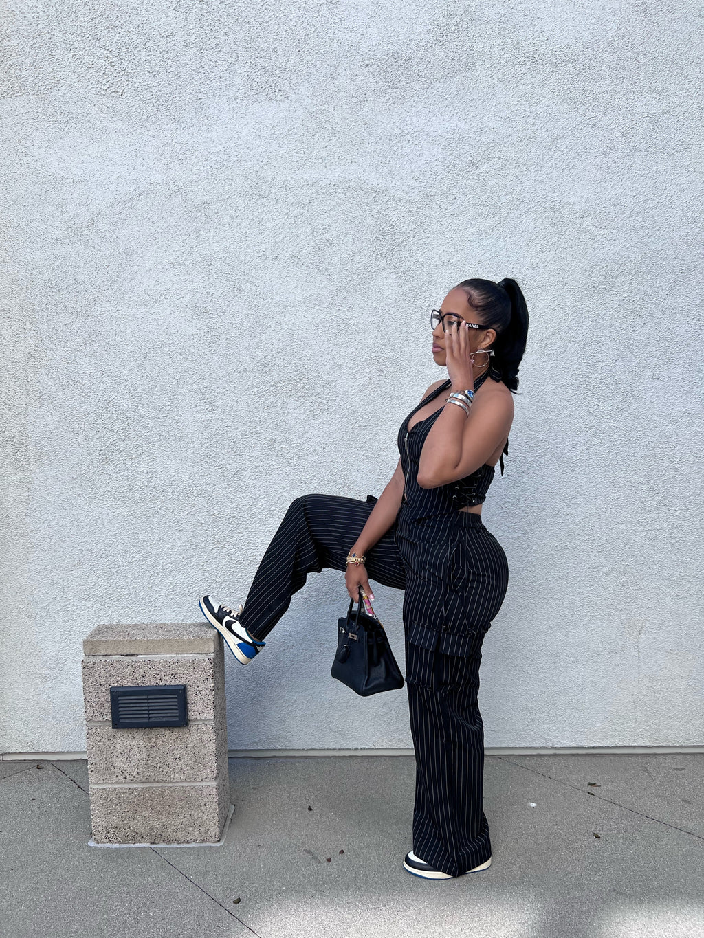 Big Business Pinstripe Pant Set