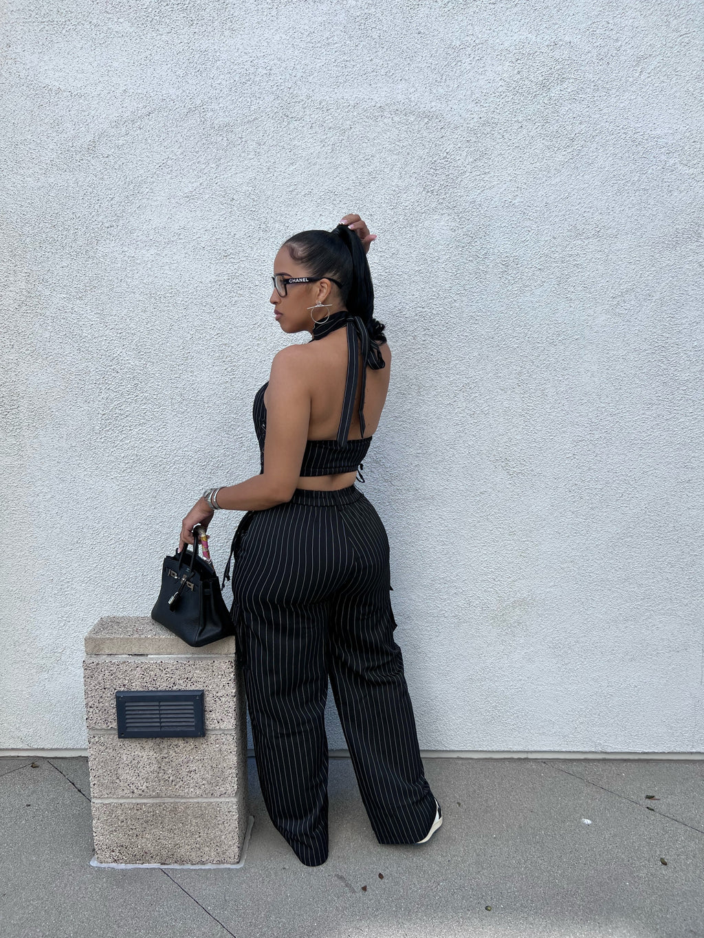 Big Business Pinstripe Pant Set